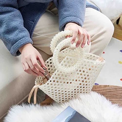 Bolsos De Embrague De Perlas Grandxii Para Mujer, Bolsos De