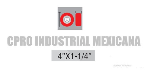 Rodaja De Goma Elástica Azul 4´´ X 1-1/4´´ 90 Kg 4 Piezas