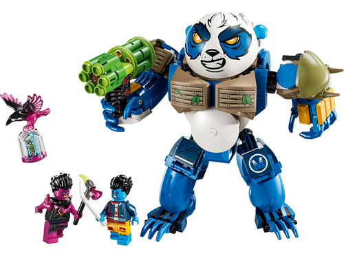LEGO® DREAMZzz™ Logan Panda Poderoso 71480; juguete para niño; 2 formas de construir el guerrero panda; incluye 2 minifiguras; 7+