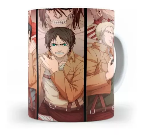 Caneca Attack on Titan Personagens