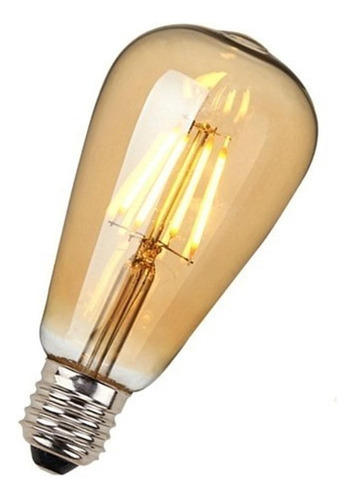 Ampolleta led Opus ST64 Carbon Campanario color blanco cálido 4W 100V/240V 2200K 400lm