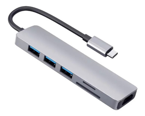 Adaptador Hub Usb 3.0 Multi 6 In 1 Usb C 4k Windows - Mac 