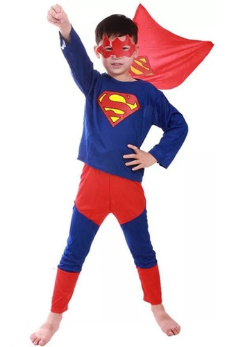 Disfraz Superman Traje Niños Chicos Superhéroe 