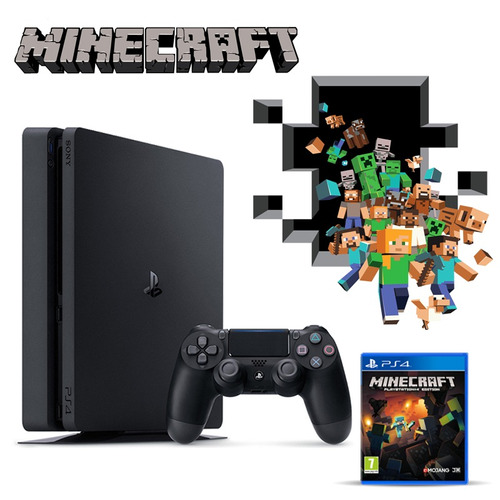 Playstation 4 Slim 1tb + Minecraft Macrotec