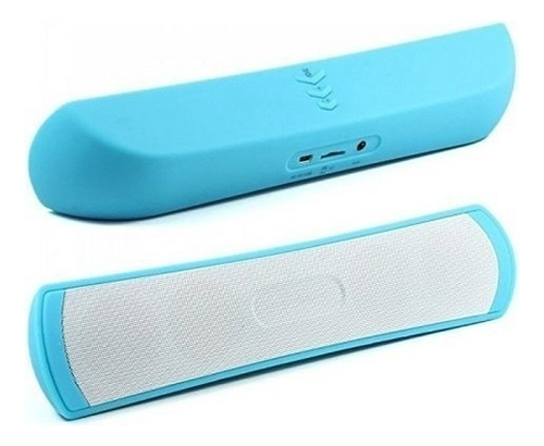 Bocina Bluetooth Recargable Usb Microsd Portatil Mp3 3.5mm Color Azul