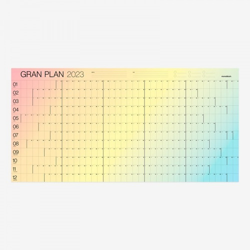Planificador 2023 Pared - Monoblock - Gradiente 100x50