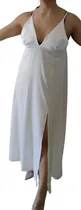 Comprar Vestido Blanco Largo Simil Raso Novia Boda Casamiento Amplio