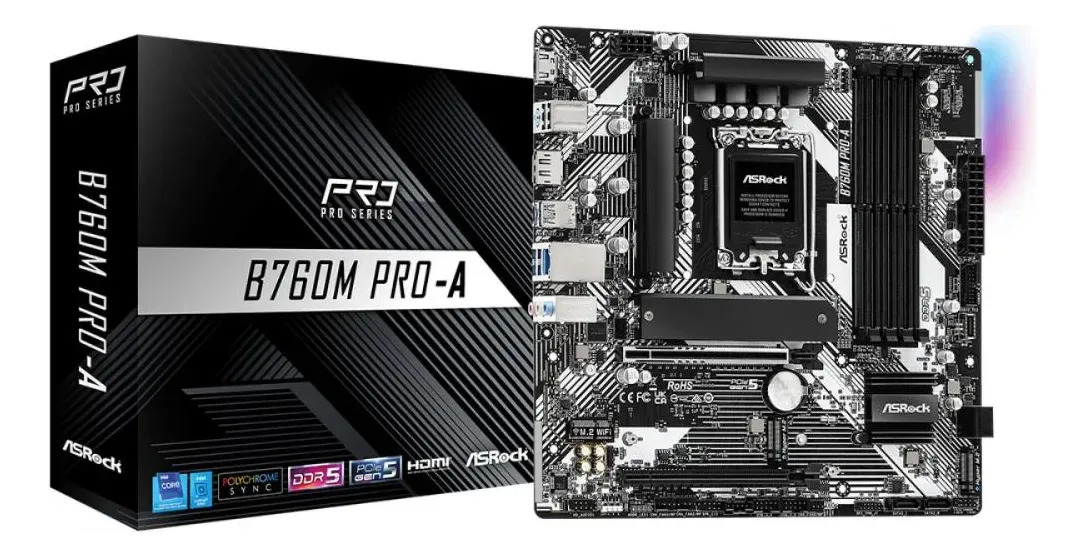 Foto do produto: Placa Mãe Asrock B760m Pro-a Lga 1700 Ddr5