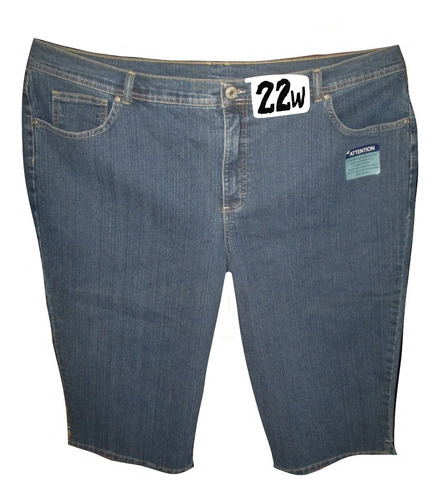 Capri Bermuda Azul Mezclilla Talla 22w (40/42) Basic Editio