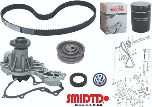 Kit Distribución Bomba Agua Y Filtro Vw Caribe 85-87 1.8l