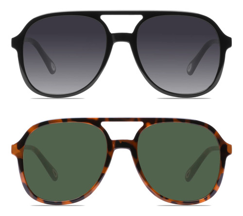 Gafas De Sol Retro Cuadradas Aviador Para Mujer Y Hombre Est