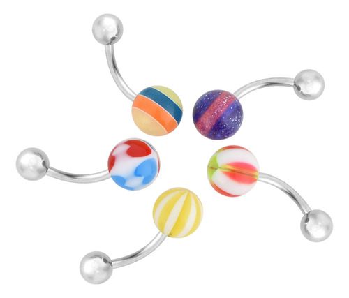 Piercing Jewelry, Juego De 110 Anillos Para Lengua, Nariz Y