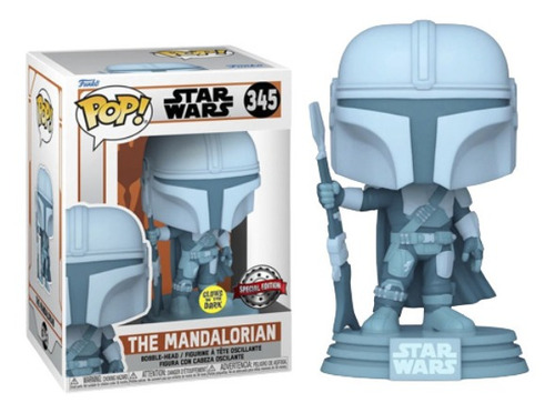 Figura de acción The Mandalorian hologram Glow in the dark 60654 de Funko Pop!