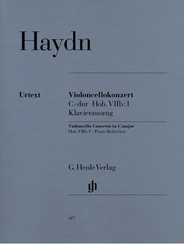 Concierto Cello No. 1 Do Mayor Haydn Partitura Henle Urtext