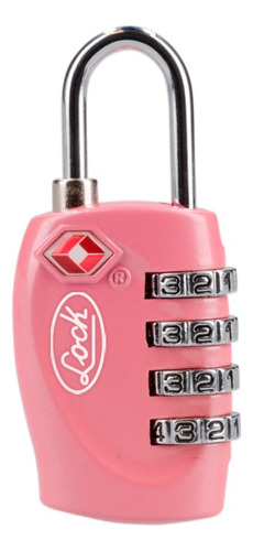 Candado Combinación Numérica Tsa 20mm Programable Lock Rosa