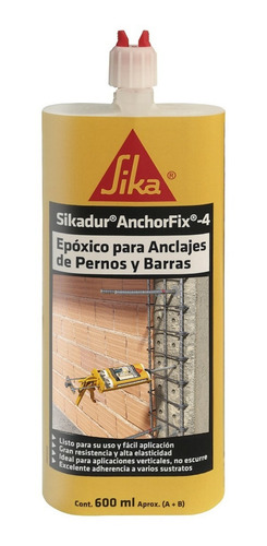 Imagen 1 de 1 de Sikadur Anchorfix-4 Anclaje Epoxico Pernos Y Barras 600ml