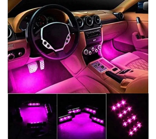 Tiras Luces Led Tunning Auto Rgb Interior Audioritmica 12v Veoquiero