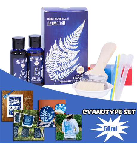 Con Cyanotype Kit Cyanotype Set Crea Un Plano O Una Imagen