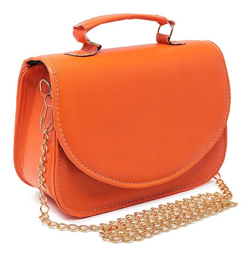 Bolsa Feminina Pequena Luxo De Ombro Coleção Vrm Cores Cor Laranja Cor da correia de ombro Mesma cor da Bolsa