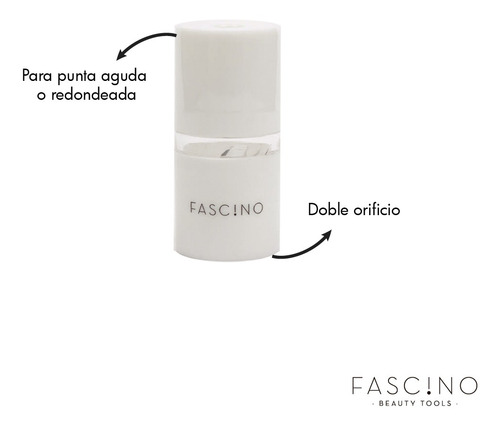 Imagen 2 de 6 de Sacapuntas Para Maquillaje Redondo Premium Fascino