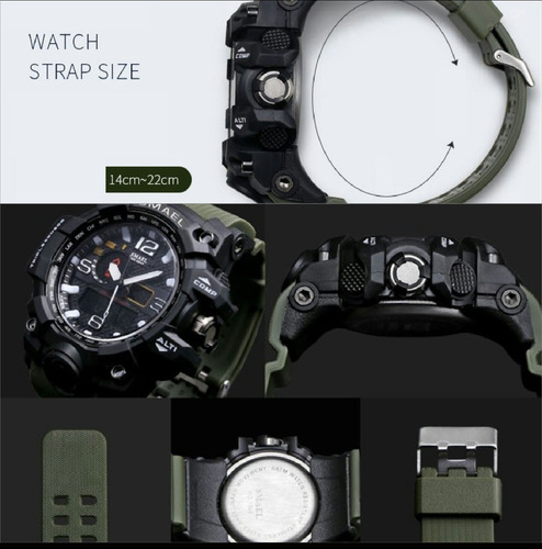 Imagen 2 de 9 de Reloj Smael Original Militar, Deportivo, Caballero Hombre