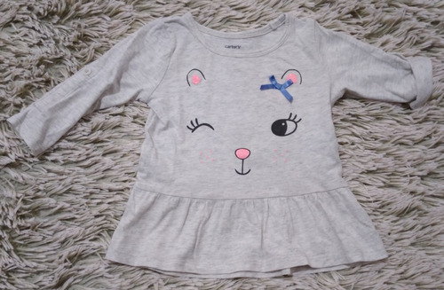 Remera Bebe Beba Carter's Con Mangas Rebatibles Tipo Vestido