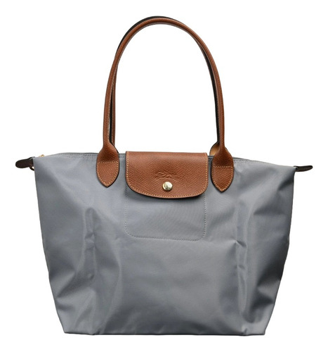 Longchamp Le Pliage Bolso Tote Mediano Original, Gris Acero