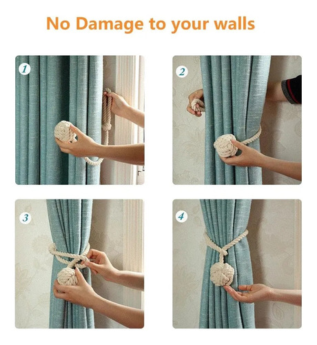 Sjp Zjcompatible 4 Abrazaderas Para Cortinas Cordón Para