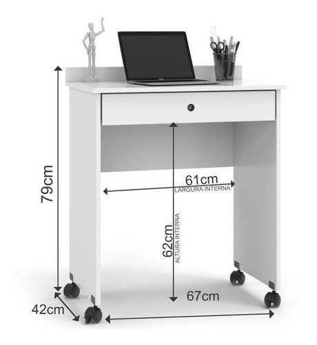 Mesa Para Computador Ou Notebook Com Gaveta Prisma - Preto