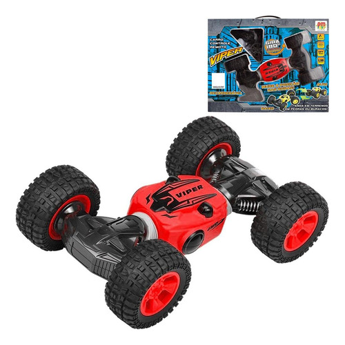 Carro De Controle Remoto Viper 180° Dm Toys Vermelho Dmt5740