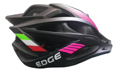 Casco Edge Negro Con Fucsia Talla M/l Para Bicicleta