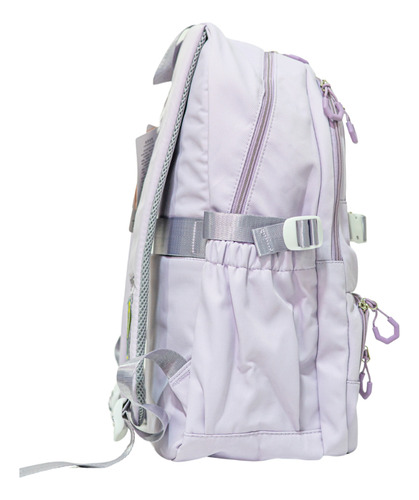 Mochila Urbana Adolescente Nena Escolar Violeta A Cuadros Violeta