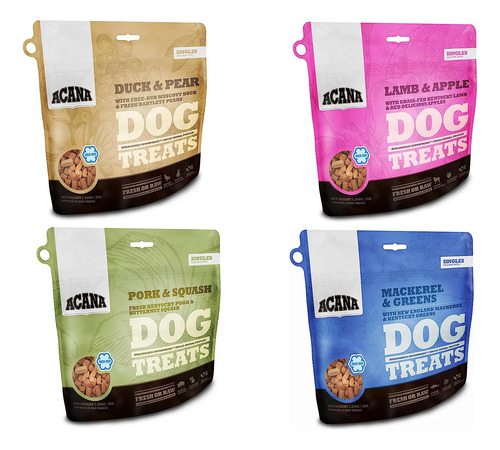 Singles Dog Treats - Paquete Variado De 4 (1 Pato Y Per...