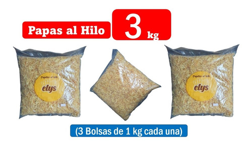 Papas Al Hilo 3 Kilos Snack Y Cóctel Bolsa De Papas (3x 1kg)
