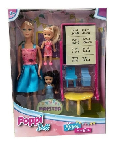 Muñeca Kiara Maestra Vestido Rosa Con Flamenco