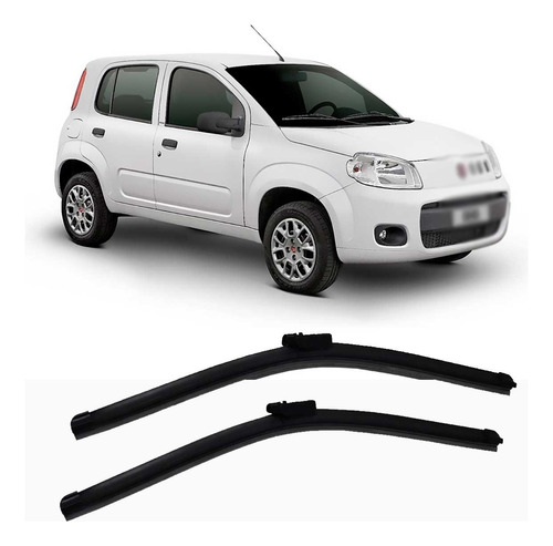 Limpador Parabrisa Fiat Uno 2015 A 2021 Slim Blade Chuva Par