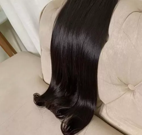 Cabelo Brasileiro Do Sul Preto Natural Liso - Mona Moça Cabelos