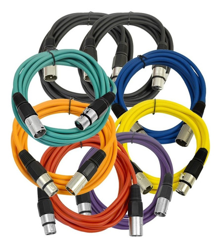 Sísmica Bundle Cables De Audio (8 pack) 10 'xlr Micrófono