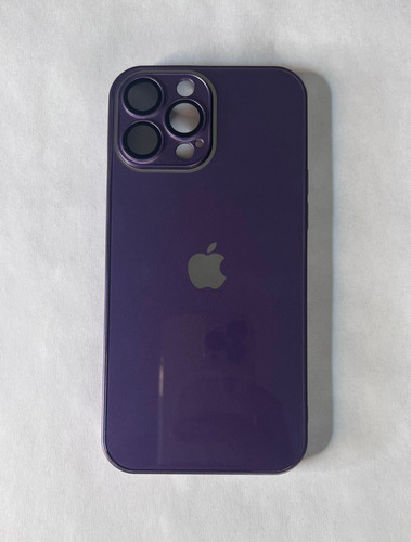 Funda Case Glass Morado Oscuro 11, 13 Pro Max, 14 Pro Max