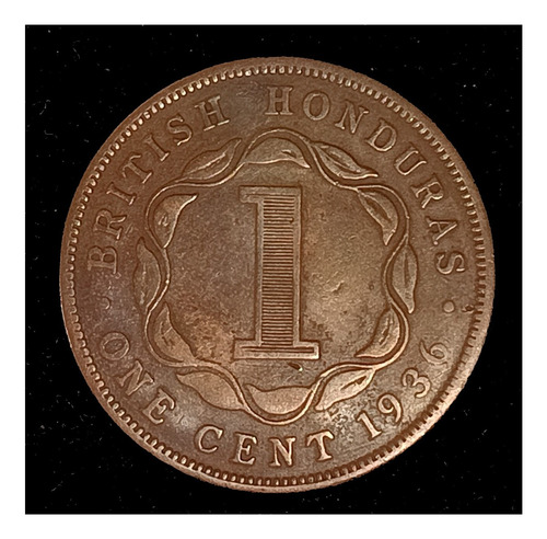 Honduras Británica 1 Cent 1936 Mb Km 19 Muy Escasa