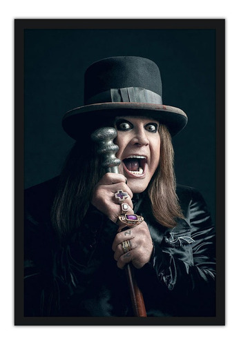 Quadro 44x64cm Ozzy Osbourne - Bandas De Rock - Cantor 28