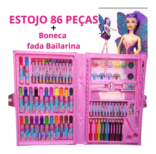 kit de boneca para colorir faça você mesmo, kit de boneca de