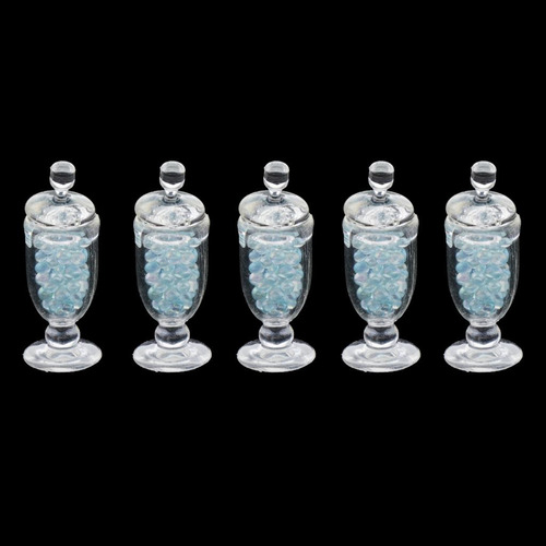 5x Multicolores Tarros De En Miniatura Para En Azul Claro