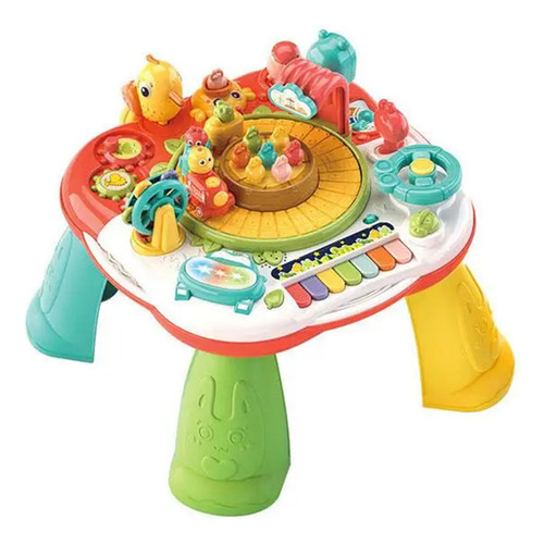 Mesa Piano De Juguete Interactivo 2 En 1 18m+ Color Multicolor