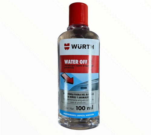 Water Off Repelente De Agua Para Vidrios 100ml Wurth