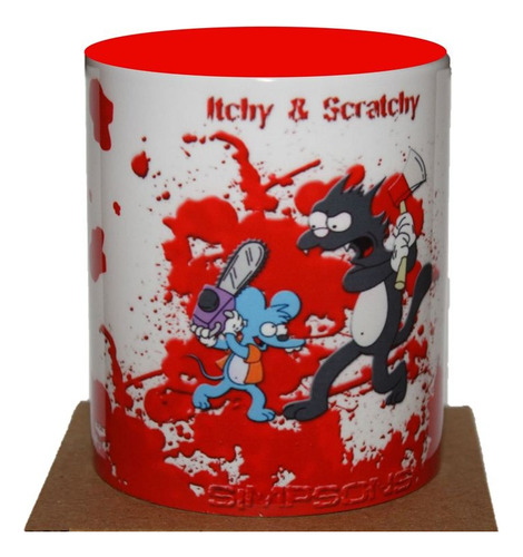 Mugs The Simpsons Tom Y Daly Pocillo Color Rojo