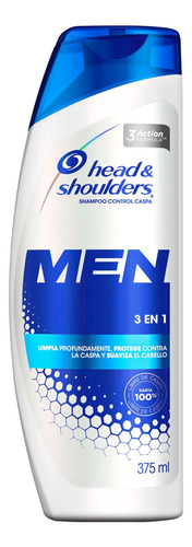 Shampoo Head & Shoulders Men 3 En 1 Control Caspa 375 Ml