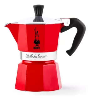 Cafetera Italiana Bialetti 6 Tazas Roja