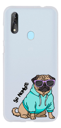 Funda Para Zte Para Mujer Perrito Cool Pug Personalizado