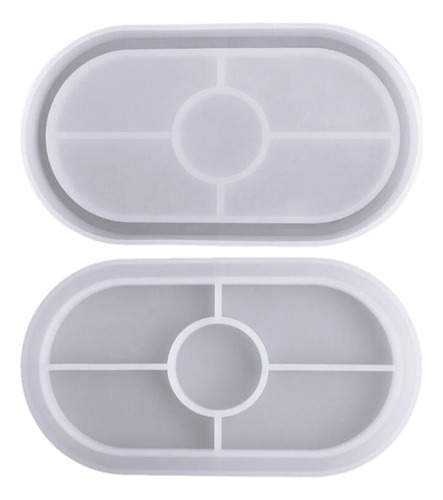 Molde Bandeja Oval Silicona Resina Joyería Almacenamiento